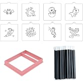 Cookie Cutter and Stencil Bundle Royal Icing Cookies Stencils Paint Your Own Biscuit Bakery Starter Kits Royal Icing Fondant Cutters Birthday Wedding Holiday Cookies Painting Coloring Pages Comb