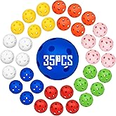 CasCartCade 35 Pack Practice Golf Balls Limited Flight Plastic Golf Balls 42mm Practice Golf Balls for Backyard Golf Training Balls for Swing Practice, Airflow Hollow (Multiple Colors)