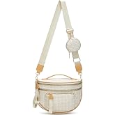 Makes Checkered Crossbody Bag Bum Bag for Women with Pouch | Spacious Purse Fanny Packs Belt Bag Daily Travel College, Large Capacity Handbag Gift for Mother Wife Mom