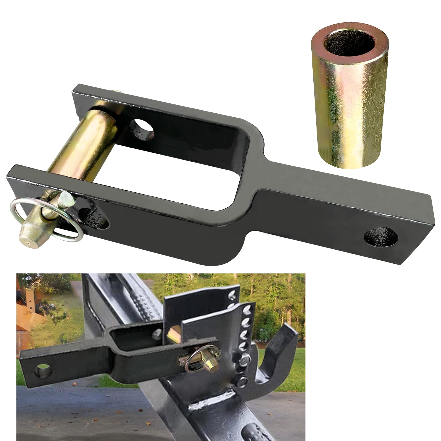 Photo 1 of FUYEAR Versatile Quick Hitch Adapter with Adapter Sleeve Used to Adjust Top Link Bracket Movements for Category 1 Quick Hitch