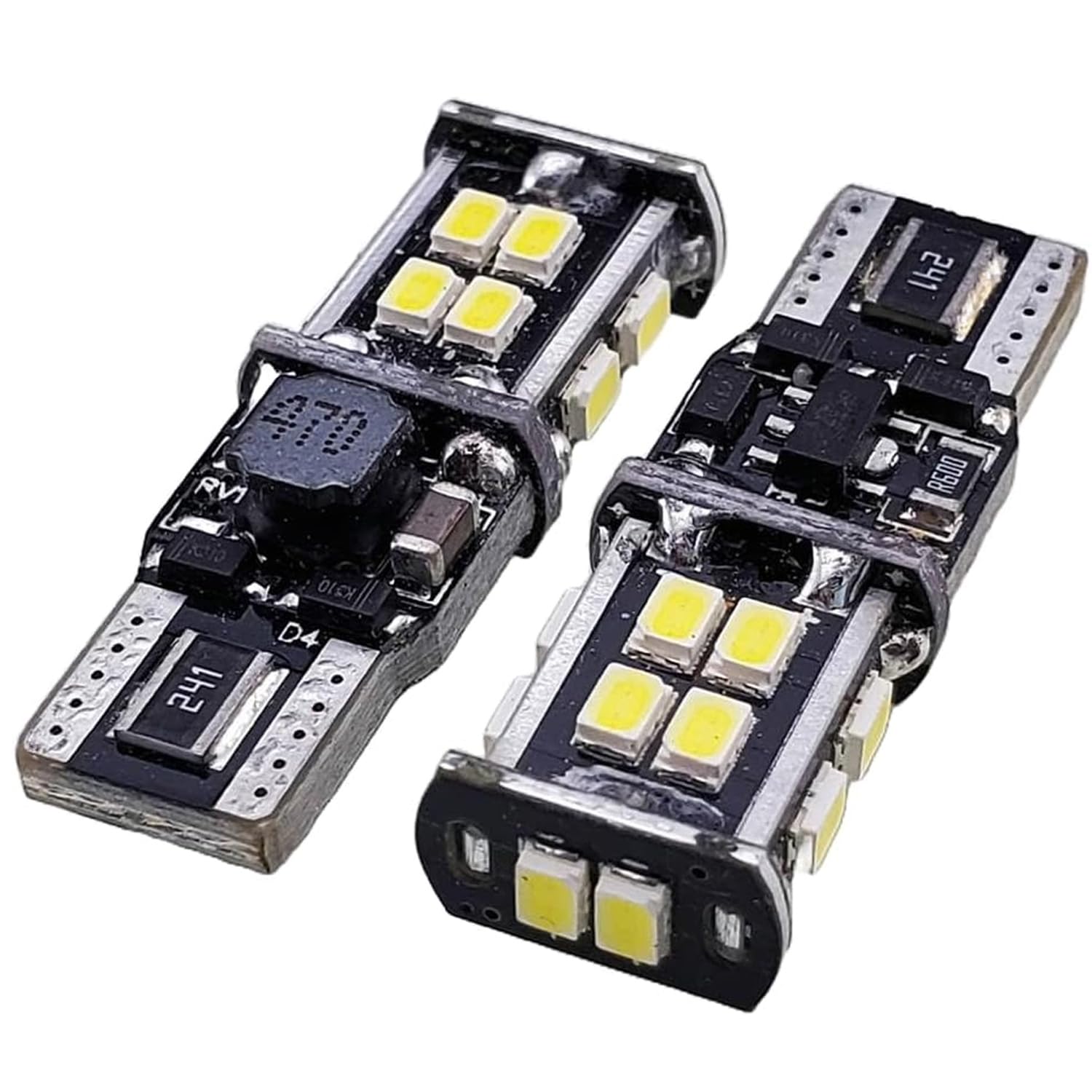 14 SMD T10 501 W5W LED Bulbs for Motorhome Caravan, 12V, 8W, Bright White, Energy Efficient, Long-Lasting, Pack of 2, Replacement Lights for Automotive Interior or Exterior Use