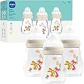 MAM 6oz Premium Glass Wide Neck Baby Bottle with Slow Flow Breastfeeding-Like Silicone Nipple, Easy to Clean,BPA Free, 0+ Months, Easy Switch Between Breast and Bottle, Made in Europe, 3 Pack Unisex