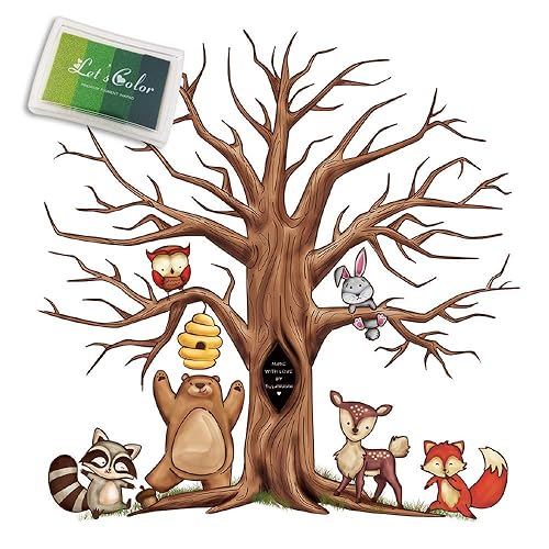 Fingerprint Tree Canvas The Alternative to A Baby Shower Guest