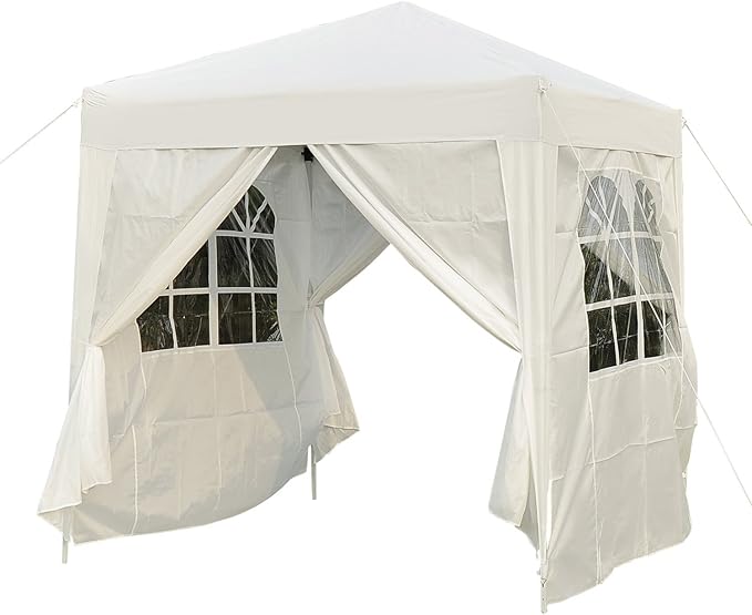Outsunny 6.6x6.6ft Pop Up Tent Outdoor Gazebo Folding Wedding Party
