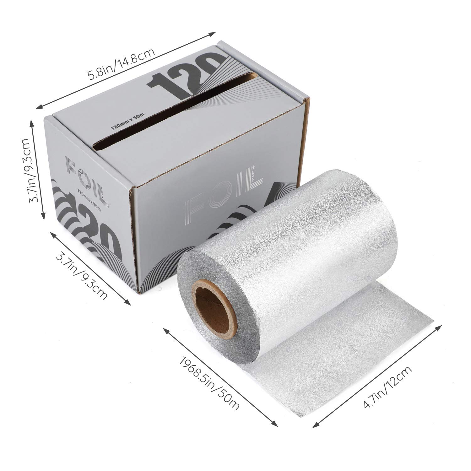 Foil Roll for Hair, Segbeauty Aluminum Foil for Hair Professional Embossed Hair Foil Roll Hair Coloring Highlighting Foils for Balayage Bleaching Hair Salon (120mm x50m) : Beauty