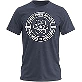 Never Trust an Atom Shirt Funny Science Tshirt Sarcastic Graphic Tee for Space, Astronomy Fans, Teachers & Chemistry Lovers