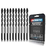 10-Piece 3/16" Masonry Drill Bits for Tile Glass