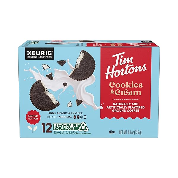 TIM HORTONS COOKIES & CREAM FLAVORED COFFEE 12CT...