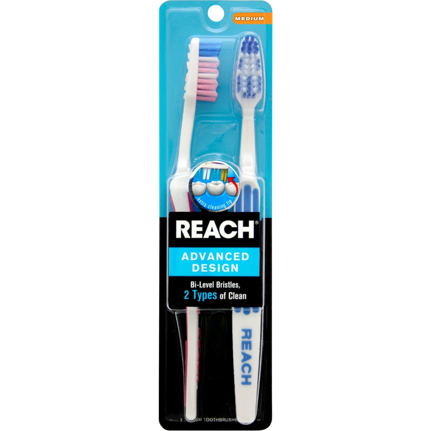 Reach Advanced Design Medium Value Pack Adult Toothbrush