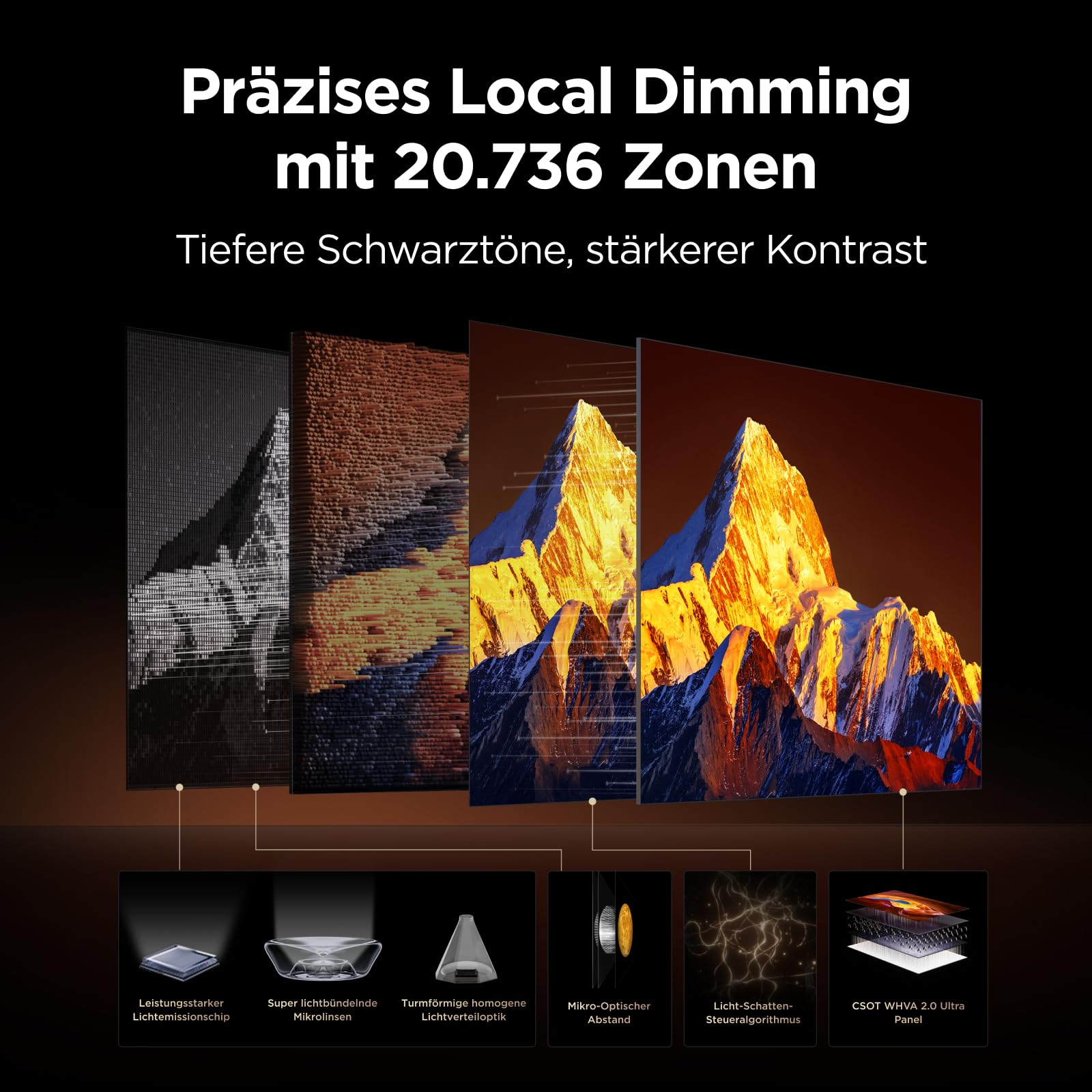 TCL 98X11L 98 Zoll 4K SQD-Mini LED TV, 100% BT.2020, 10.000 Nits, 20.736 Local Dimming Zonen, Antireflexion, 144 Hz, Bang & Olufsen Sound, Ultra Slim Design, Google TV 8