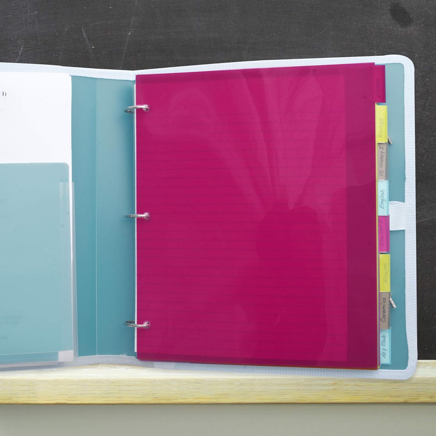 DocIt 4 Pocket Binder, Multi Pocket Folder and 1-inch 3 Ring Binder, Perfect for School, Office and Project Organization, Holds 300 Letter Size Papers, Blue (00939-BL) : Office Products