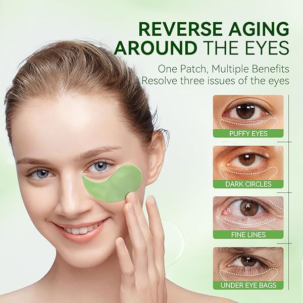 BREYLEE ALOE VERA EYE MASKS – 60 PCS – REDUCE PUFFY EYES & DARK CIRCLES, FIRM & IMPROVE UNDER EYE SKIN, PURE NATURAL EXTRACTS FOR YOUTHFUL APPEARANCE & REDUCTION OF FINE LINES AND WRINKLES.