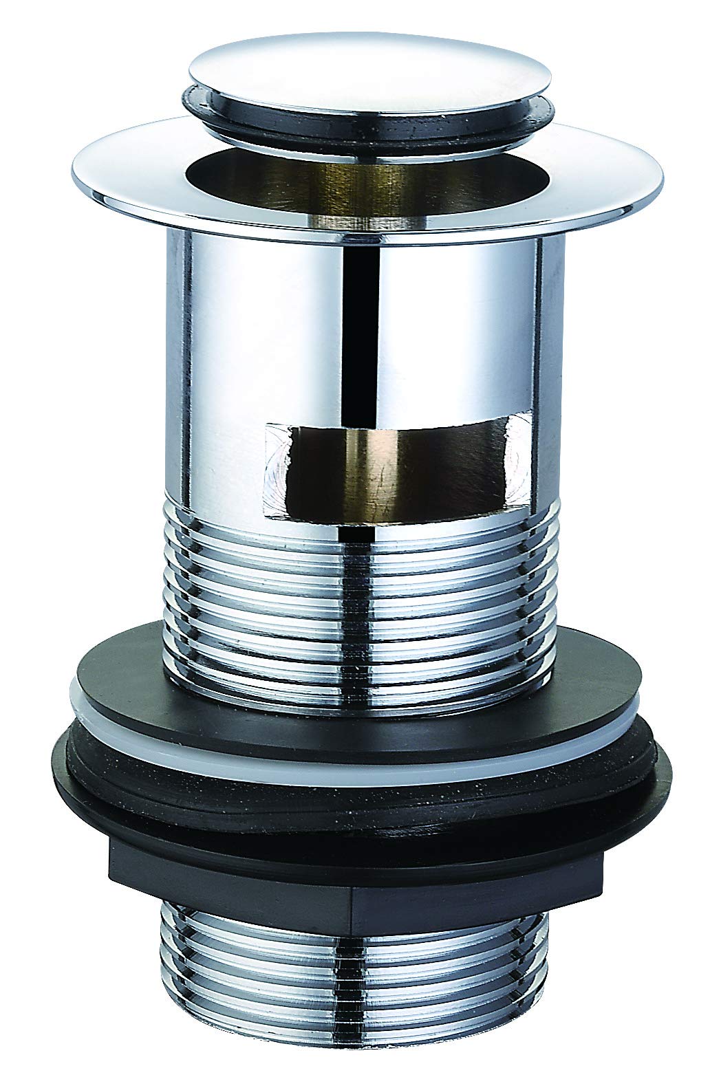 VeeBath WST02 Essentials Basin Clicker Waste Slotted Chrome with Clicker Plug