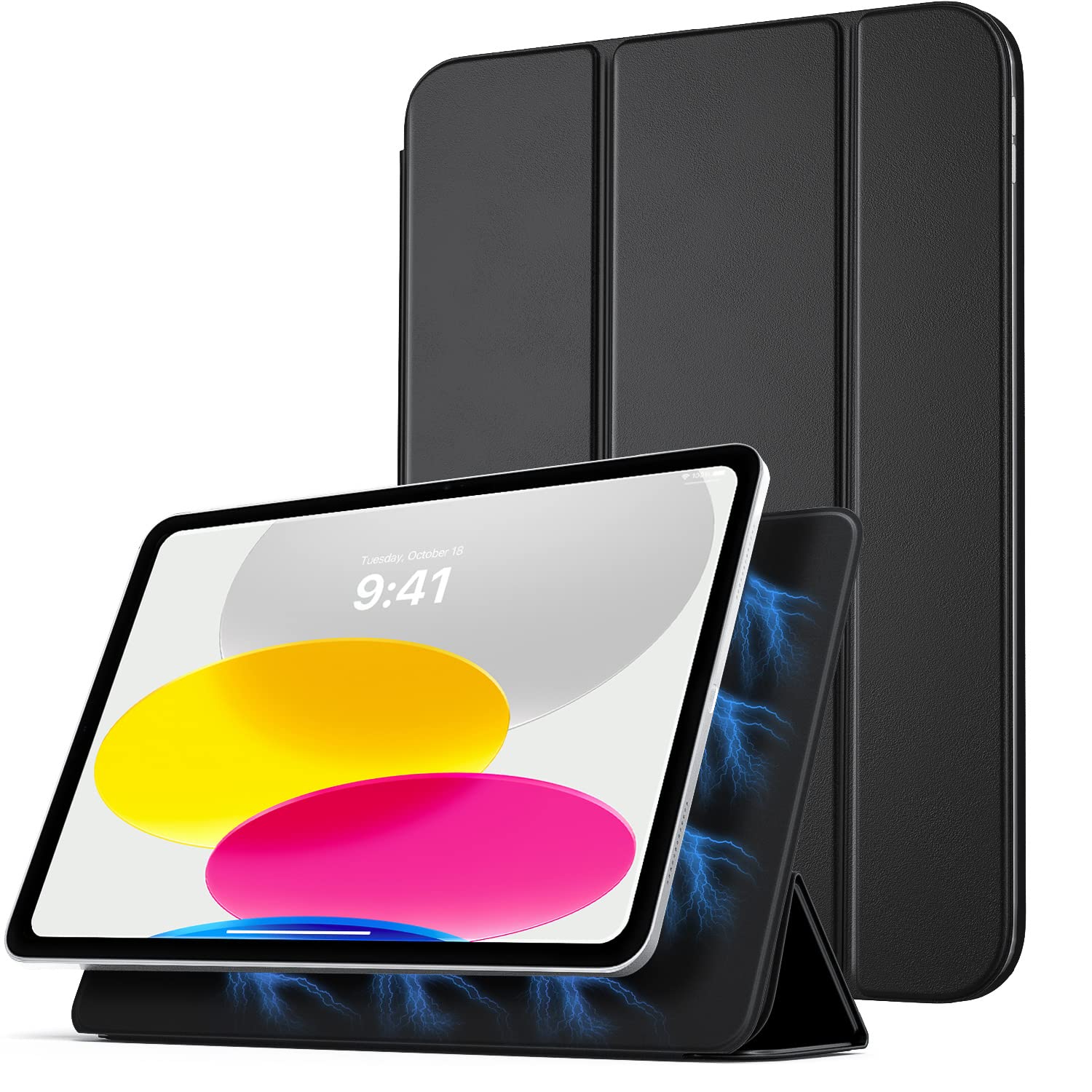 TiMOVO Magnetic Case for iPad (A16) 11th Generation 11 Inch 2025/iPad 10th Generation 10.9 Inch 2022, Smart Folio Magnetic Trifold Stand Cover for 11th/10th Gen, Auto Wake/Sleep, Black