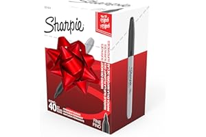 Sharpie Permanent Markers, Fine Point, Black, 40 Count - Quick Drying, Bulk Set for Classroom, Poster Boards, Office, Home, Teacher Supplies