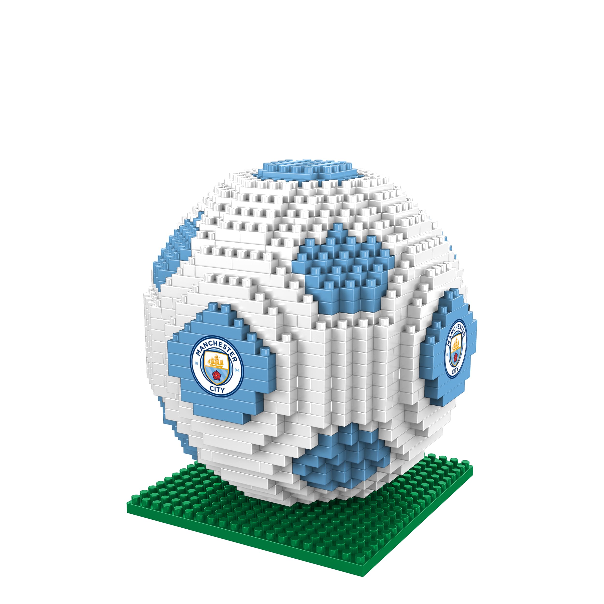 FOCO Officially Licensed Manchester City FC BRXLZ 3D Bricks Football Construction Toy Model In Alternate Team Colour