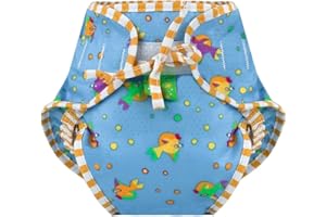 Kushies Baby Unisex Swim Diaper - Large,Goldfish Print,Large,