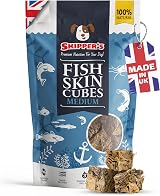 Skipper's Fish Skin Jerky Cubes Medium 70g - Hypoallergenic Grain Free Dog