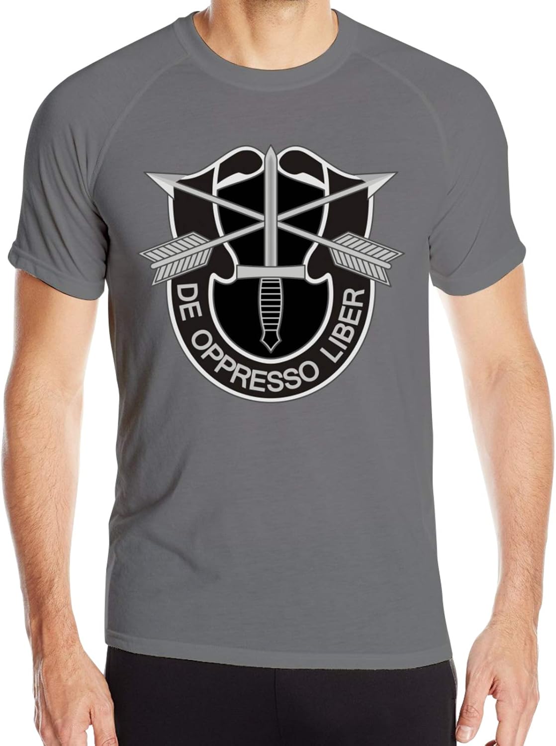 Mens Special Forces Brigade Unit Crest Sporty Style TShirts Short Sleeve Athletic QuickDrying