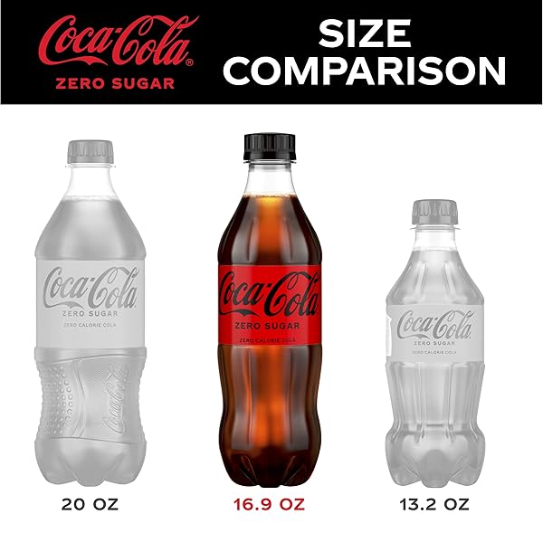 COKE ZERO SUGAR DIET SODA SOFT DRINK, 16.9 FL OZ 6PK