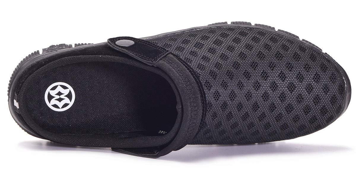 Gaatpot Clogs Herren Hausschuhe Sommer Damen Pantoletten Freizeit Gartenschuhe rutschfest,Schwarz,Gr.45 5