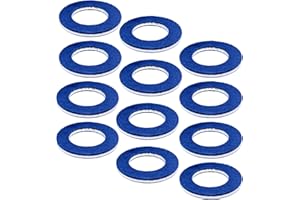 ASUBHA 12 Pcs Oil Drain Plug Gaskets, Aluminum Oil Drain Plug Gaskets Fits for Lexus Crush Washer Seals, Replaces# 9043012031