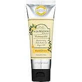 A LA MAISON Moisturizing Cream, Honeysuckle - Uses: Hand, Argan Oil, Pure Shea Butter, Essential Oils, Plant Based, Cruelty-Free, SLS and Paraben Free (1.7 Oz, 1 Pack)