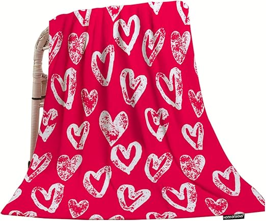 pink heart blanket