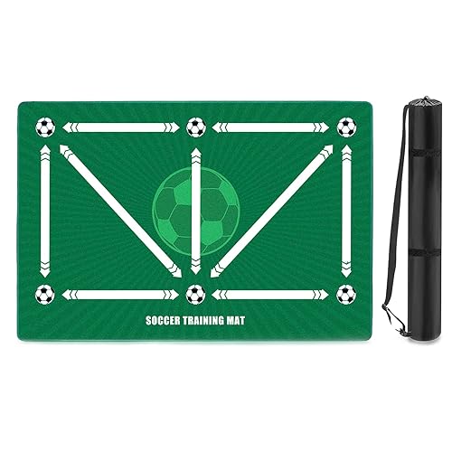 Soccer Training equipment,Indoor Soccer Training Mat,Dribble Silent Sports Auxiliary Props Football Mat,Footstep System Training Blanket,Football Training Pace Ball Control for Teenager Boys Kids