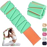BECOJADDE Ankle Weights for Women Wrist Weights Set of 2 (1 lb/2 lb Each) Adjustable Arm Leg Weight for Womens Men Suitable for Walking Swimming Running Pilates Yoga Gym