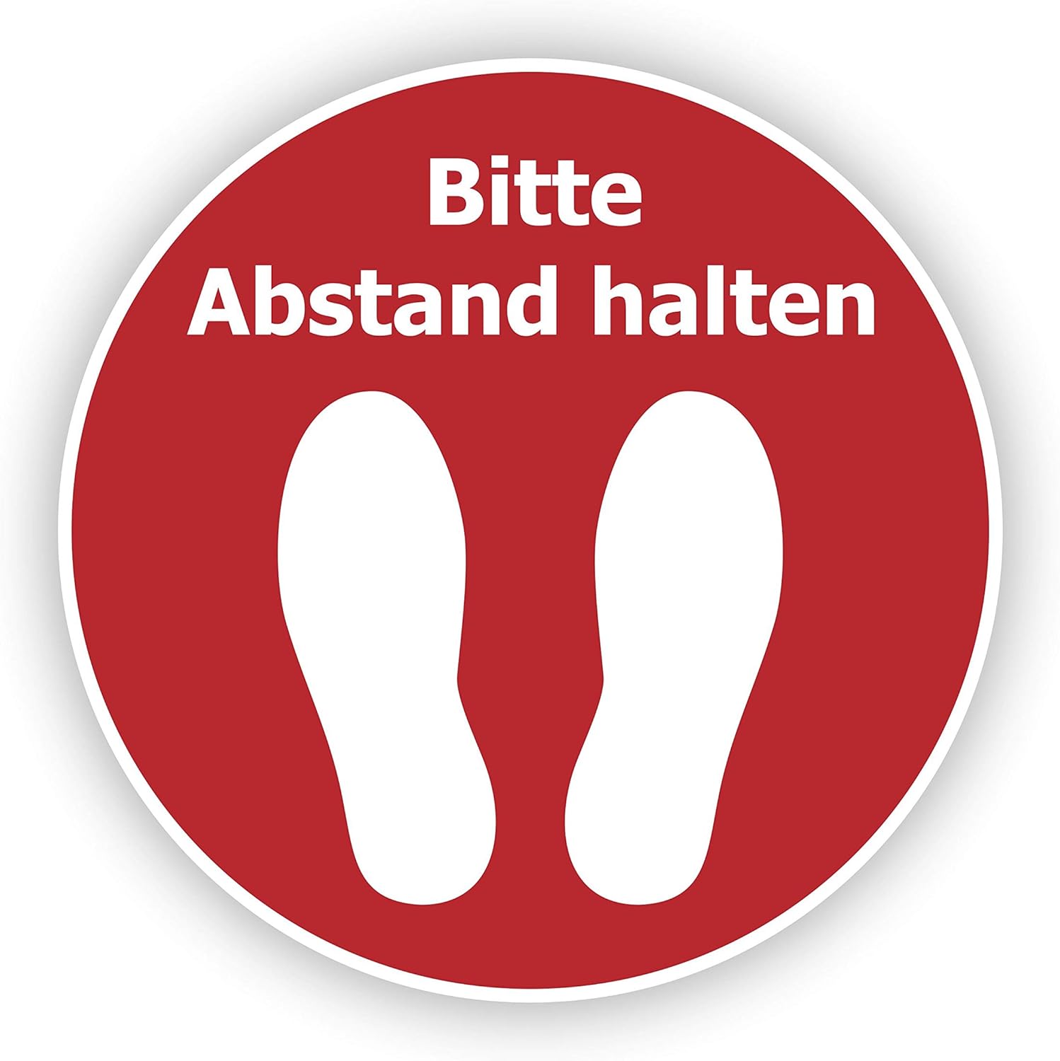 AufkleberDealer.de Bitte Abstand HALTEN Aufkleber RUND Bodenaufkleber ...