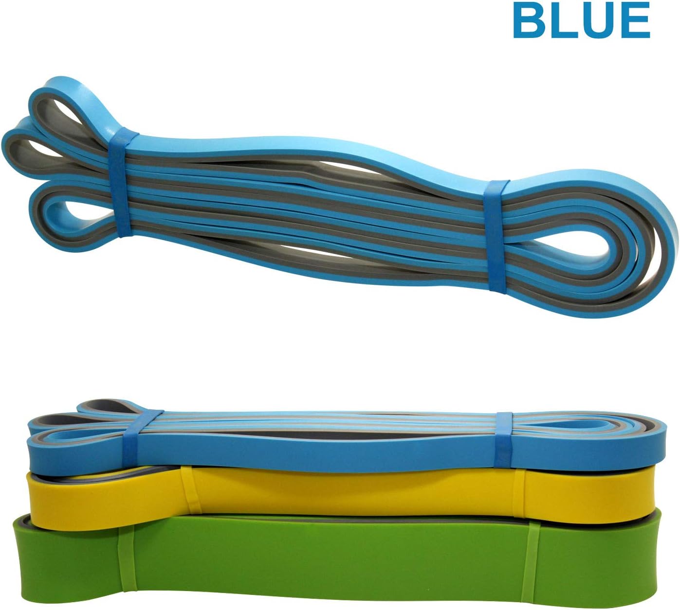 Resistance Bands, Heavy Duty Exercise Bands Pull Up Fitness Stretch Bands for Power Training, Chain Up, Cross Training, Weight Lifting, Gymnastics, Stretching, Home Gyms and Yoga