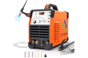 HITBOX AC/DC TIG Welder 200A 6-in-1 with Pulse & Square Wave, HF Start Aluminum TIG, MMA/Stick Welder, 220V IGBT Inverter, Di