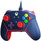 Wired Controller for Xbox Series X|S, Xbox One &amp; Windows 10/11 PC - Junior Controller with LED Lighting, Non-Slip Grip, Rumble Feedback - Surge Livewire Microwatt (Blue)