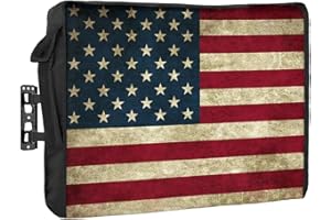 T&H XHOME Outdoor TV Cover - American Flag Waterproof and Weatherproof 48"-50" LCD Movable Shield TV Display Screen Protector Outside Television Covers