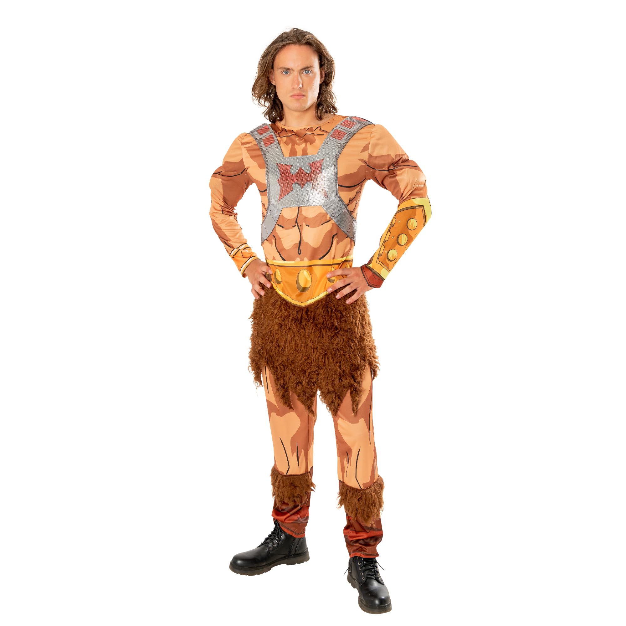 Rubies 301637STD He-Man Deluxe Adult Costume Masters Of The Universe Fancy Dress, Men, Multicoloured, STD Halloween