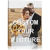 AbcCustomize Canvas Prints with Your Photos, Personalized Wall Art for Living Room, Bedroom, Office Decor, Custom Photo Gift for Family, Friends, Couples, Ready to Hang