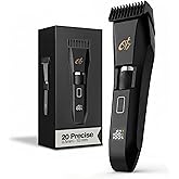 Oty Beard Trimmer for Men Adjustable - Waterproof Cordless Hair Clippers with 20-Length Dial, Stainless Steel Blades, LED Display & Travel Lock - Rechargeable Grooming Kit – Ideal Gift for Men