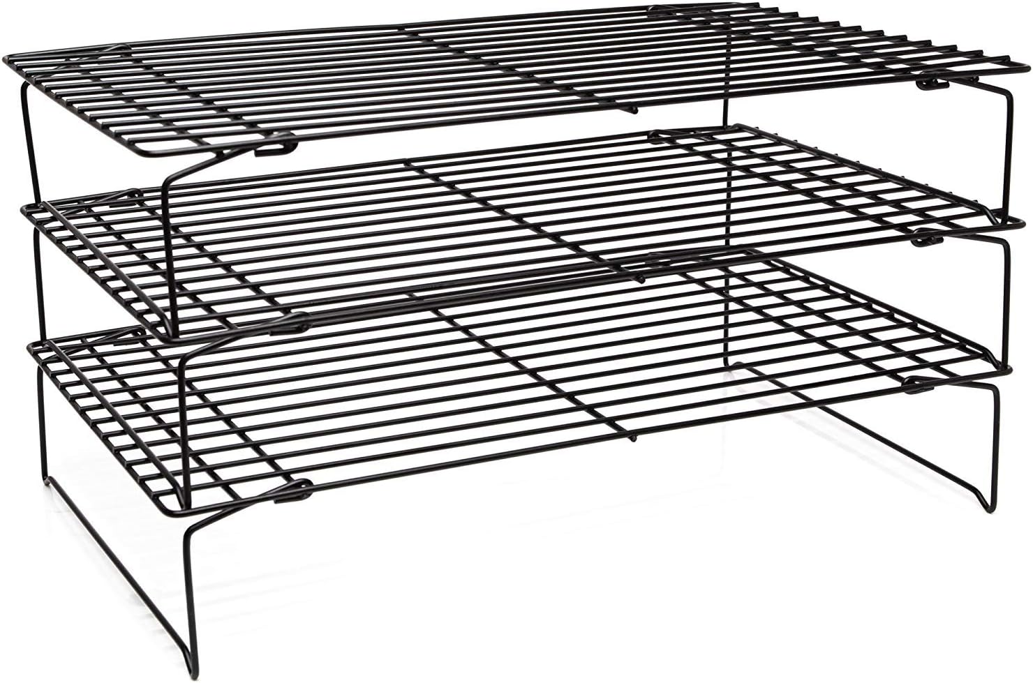TopBaking™ 3 Tier Stackable Cooling Rack ☆ Non Stick Oven Safe & Heat Resistant ☆ Use with Baking Tray for Cakes Biscuits & Bread - Image 3