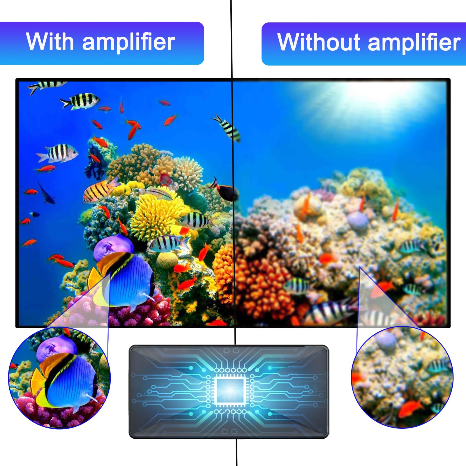 Condition photo showing New/Like New for indoor tv antenna amplifier, digital antenna signal booster, 25db high gain powerful antennas booste