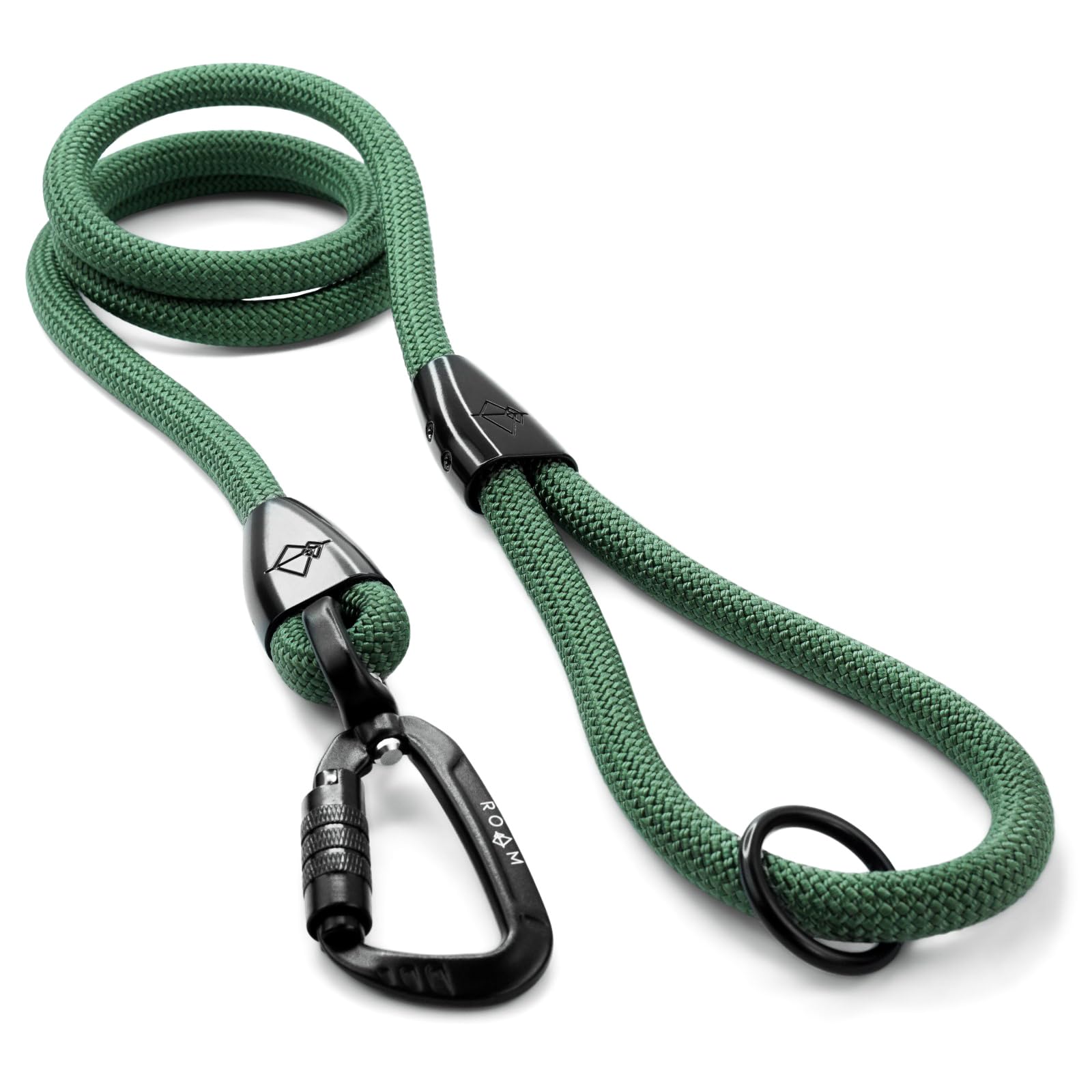 Photo 1 of MADE TO ROAM Premium Explorer Leash - Climbing Rope Leash with Autolocking Aviation Aluminum Carabiner - Oregon Haze, 6ft