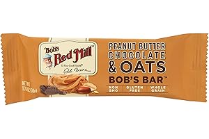 Bob's Red Mill 12pk Peanut Butter Chocolate & Oats Bar, 12 bars (Pack of 1) - Non GMO, Gluten Free, Kosher