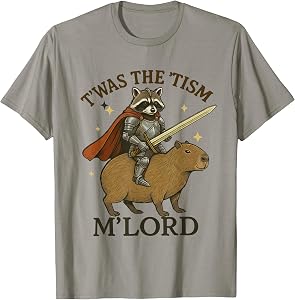 TWAS The Tism M Lord Funny Raccoon Vintage Capybara Autism T-Shirt