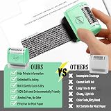 Miseyo Wide Identity Theft Protection Roller Stamp Set Mint Green 3 Refills view 7