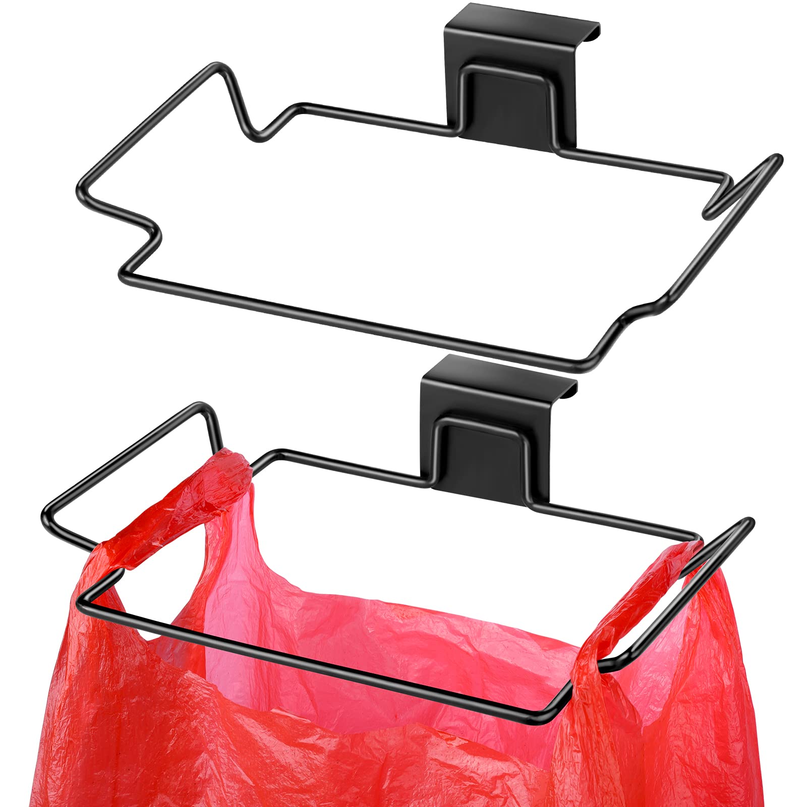 HNYYZL Hanging Trash Bag Holder,2 Pack Under Sink Bin,Under Cupboard Bin Bag Holder,Plastic Bag Holder for Kitchen