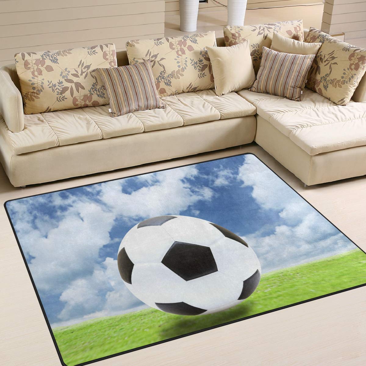 Use7 - Alfombra para Sala de Estar, Dormitorio, diseño de balón de ...