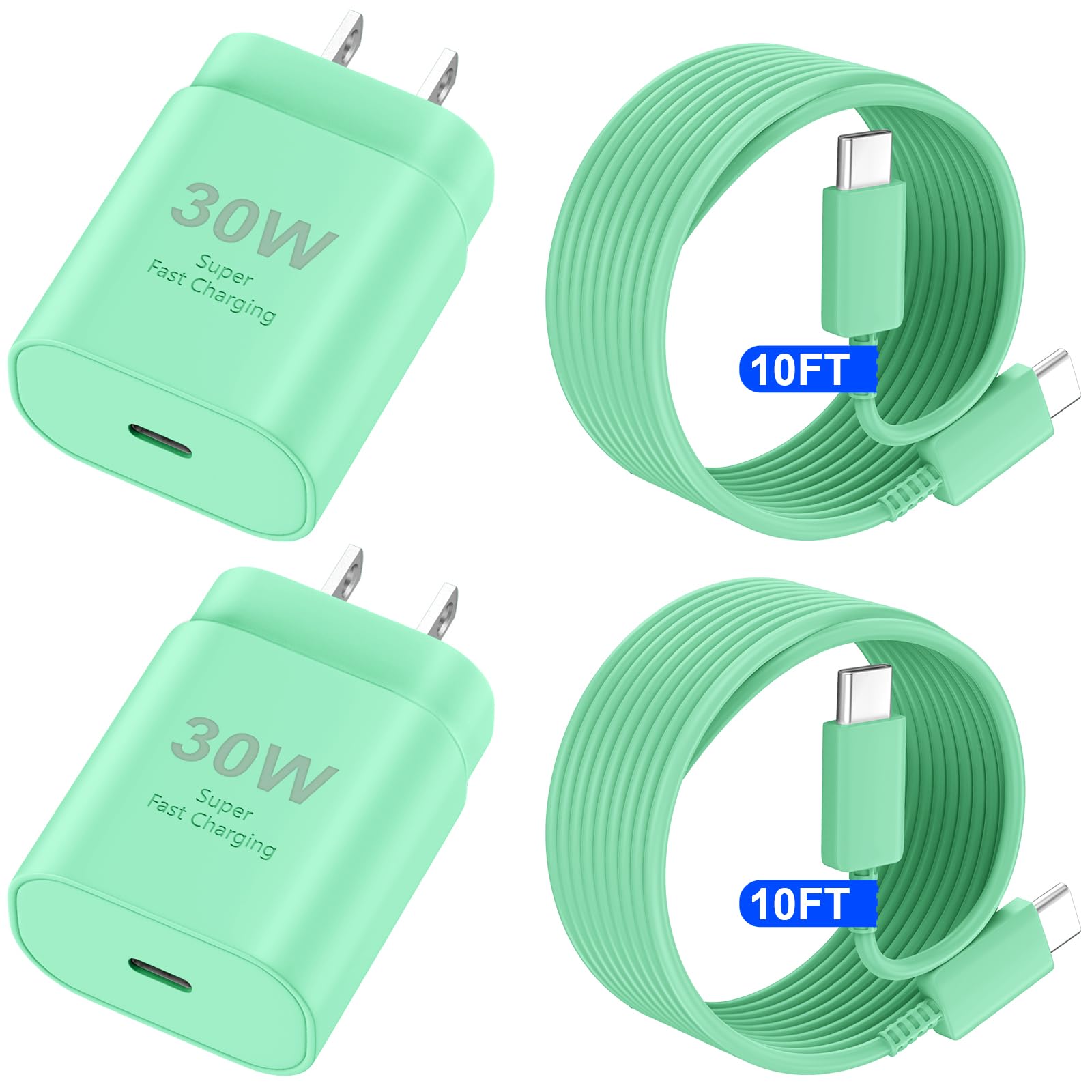 Phone 17 16 Pro Max Charger Fast Charging Block, 30W Phone 17/16 Pro Max USB C Fast Charger with 10 FT Type C Fast Charging Long Cable Cord for i.Phone 17 Pro Max/17 Pro/17/Air/16 Pro max/16 Pro/15