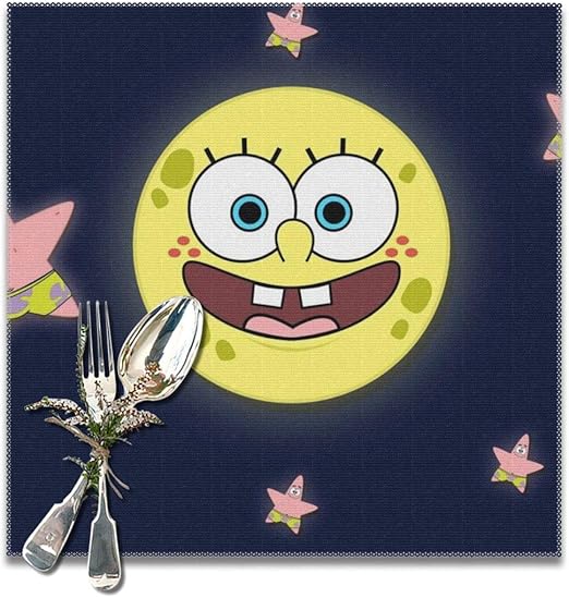 Amazon Com Liuyan Placemats Spongebob Squarepants Moon Heat