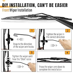 AUTOBOO 20"+20" Windshield Wiper Blade Replacement