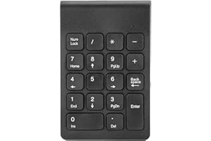 Wireless Numeric Keypad, 2.4G USB Keypad ErgonomicPC Computer Accessory with Fast Signal Transmission for General（Black）
